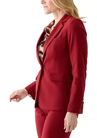 Women's One Button Notch Collar Blazer