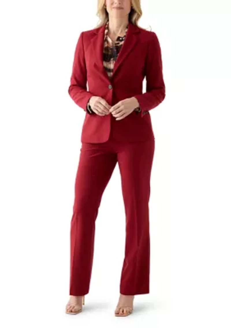 Women's One Button Notch Collar Blazer