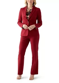 Women's One Button Notch Collar Blazer