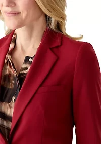 Women's One Button Notch Collar Blazer