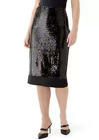 Women's Sequin Midi Skirt