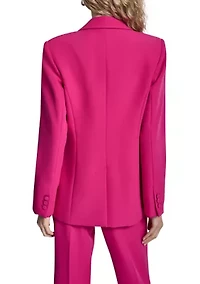 Women's 1-Button Notch Collar Blazer
