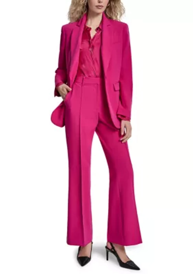 Women's 1-Button Notch Collar Blazer