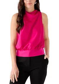 Women's Sleeveless High Cowl Neck Top