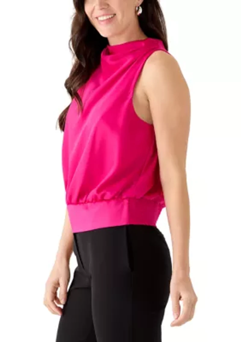 Women's Sleeveless High Cowl Neck Top