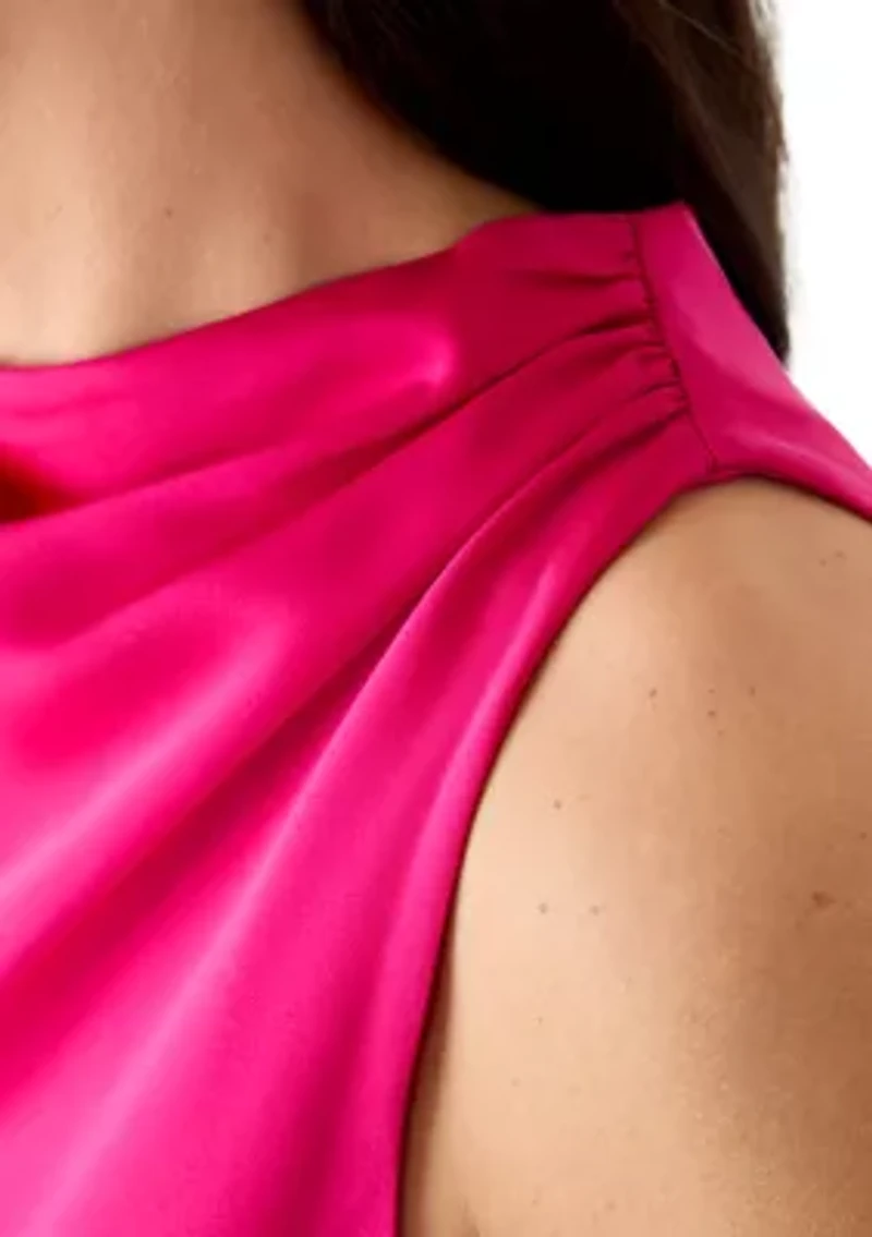 Women's Sleeveless High Cowl Neck Top