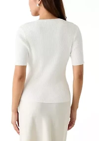 Women's Short Sleeve Knit Top