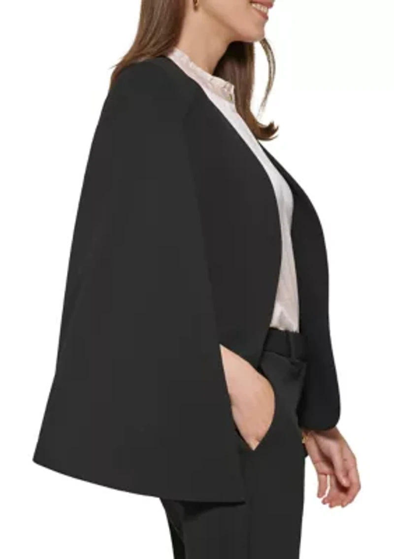 Women's Scuba Crepe Cape Jacket