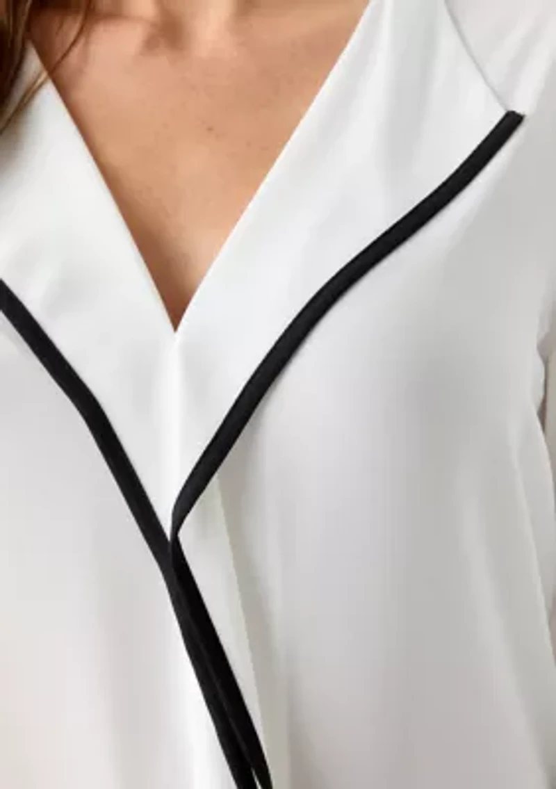 Women's Long Sleeve V-Neck Blouse