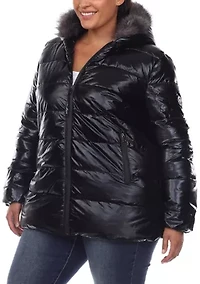 Plus Hooded Puffer Jacket