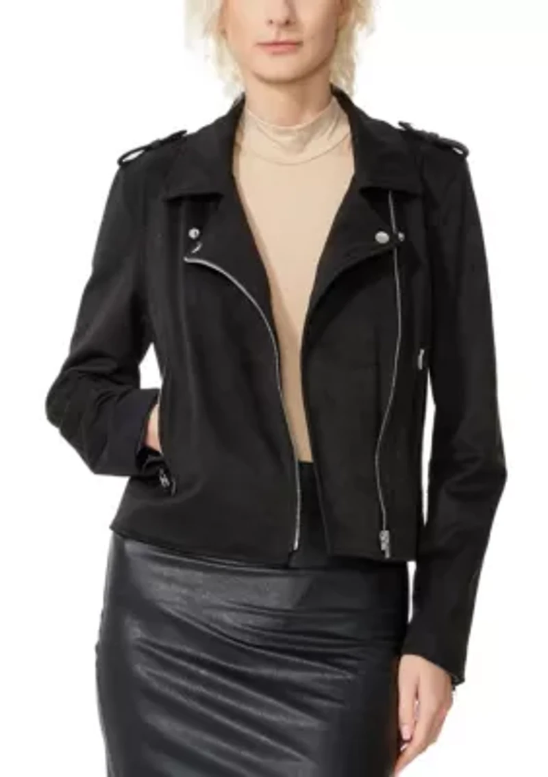Willa Faux Suede Moto Jacket