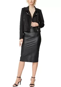 Willa Faux Suede Moto Jacket