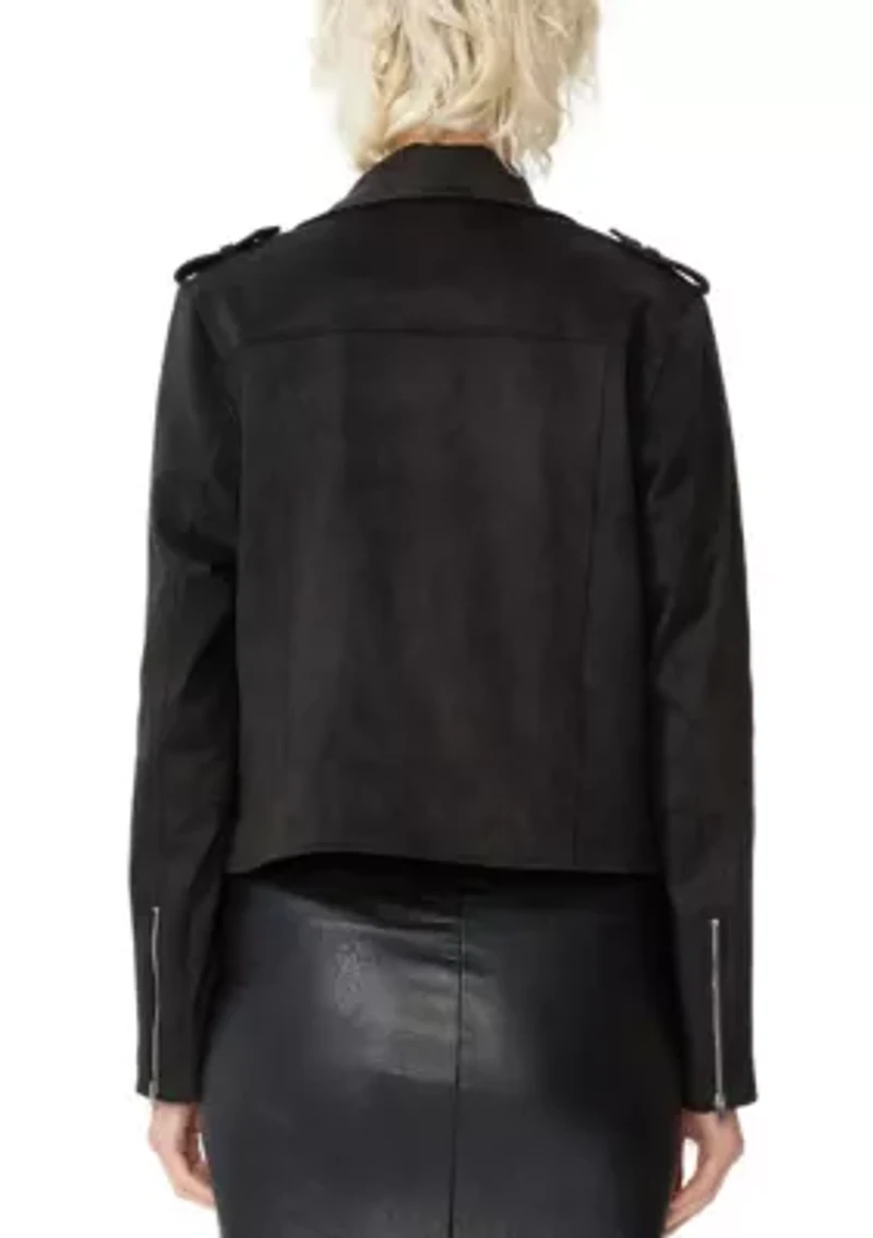 Willa Faux Suede Moto Jacket