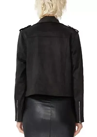 Willa Faux Suede Moto Jacket