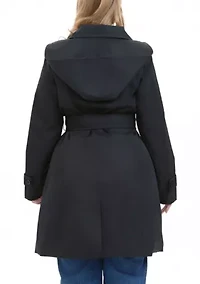 Plus Hooded Trench Coat