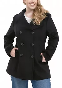 Plus Classic Wool Blend Pea Coat