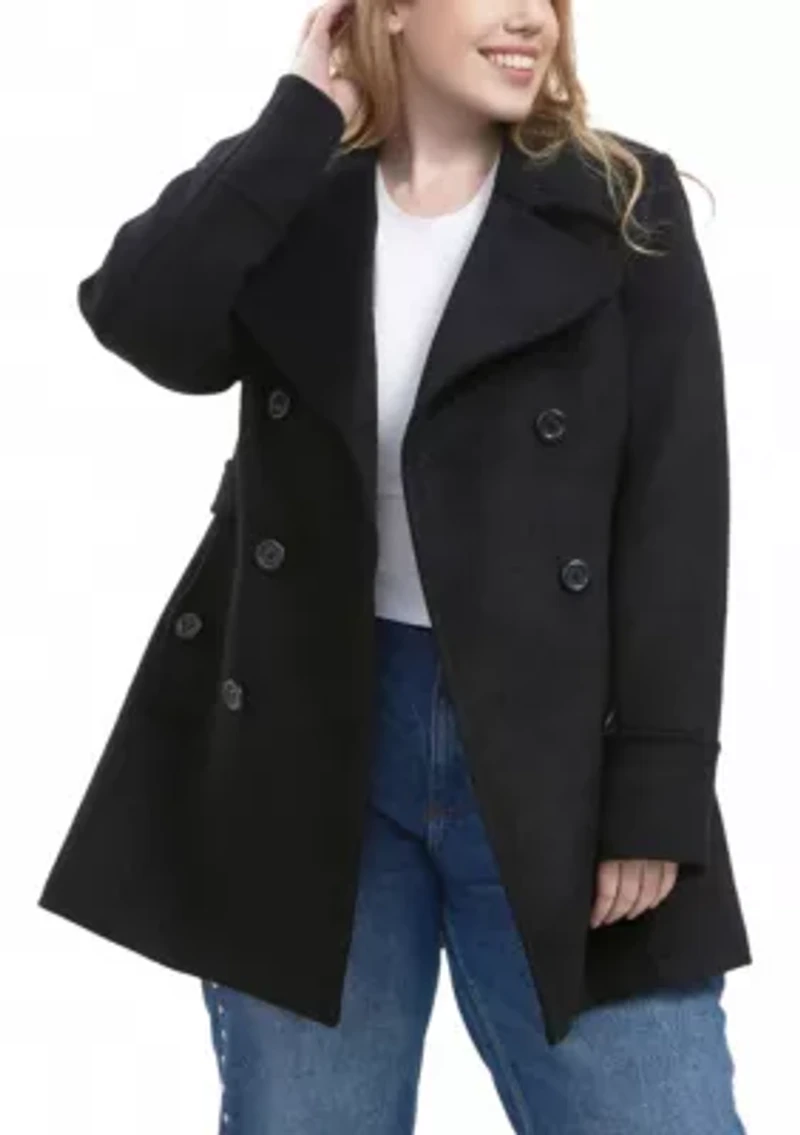 Plus Classic Wool Blend Pea Coat