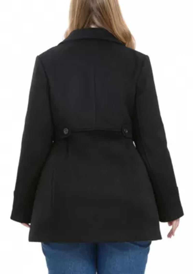 Plus Classic Wool Blend Pea Coat