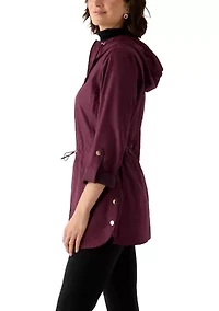 Women's Packable Hooded Rain Jacket