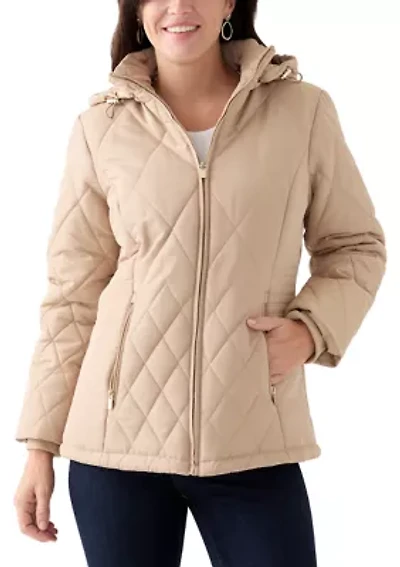 Women's Quilted Polyfill Jacket With Hood