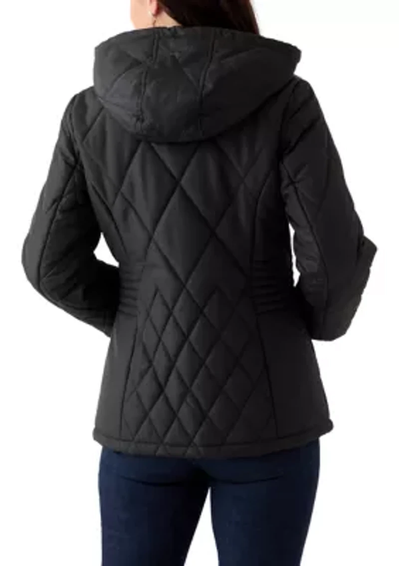 Women's Quilted Polyfill Jacket With Hood