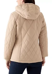 Women's Quilted Polyfill Jacket With Hood