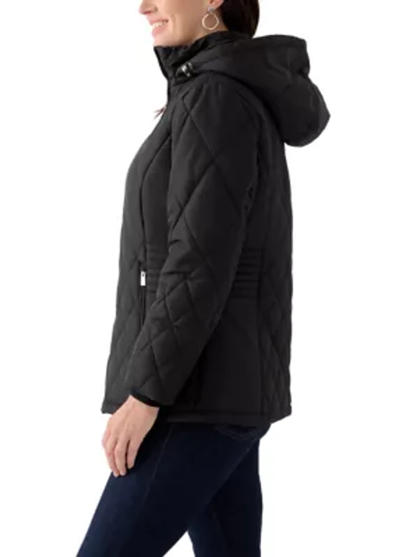 Women's Quilted Polyfill Jacket With Hood