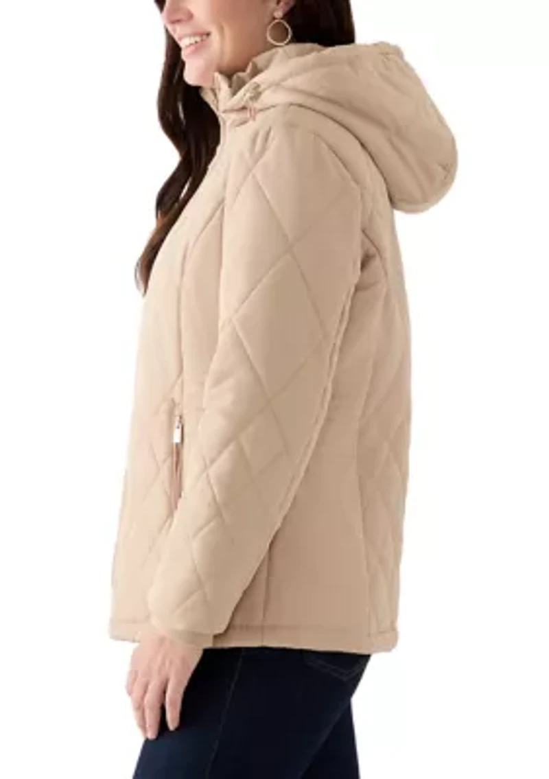Women's Quilted Polyfill Jacket With Hood