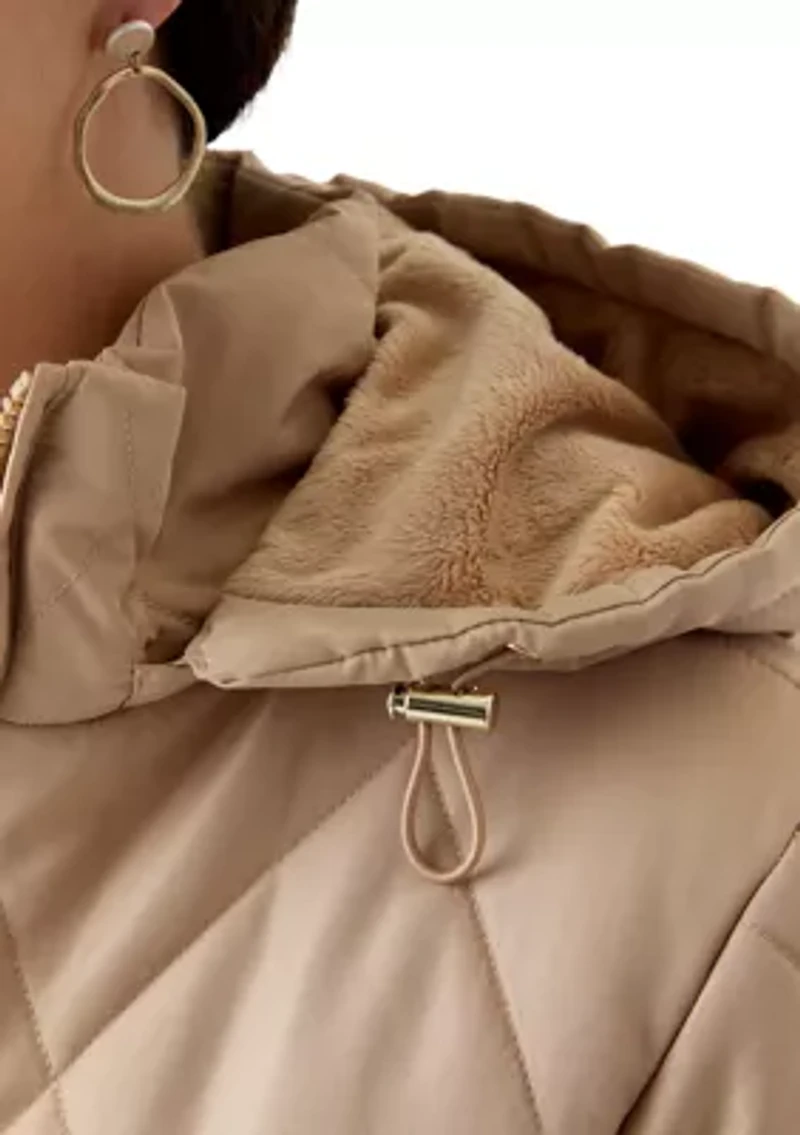 Women's Quilted Polyfill Jacket With Hood