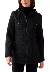 Women's Fashion Fleece Zip Up Jacket with Hood