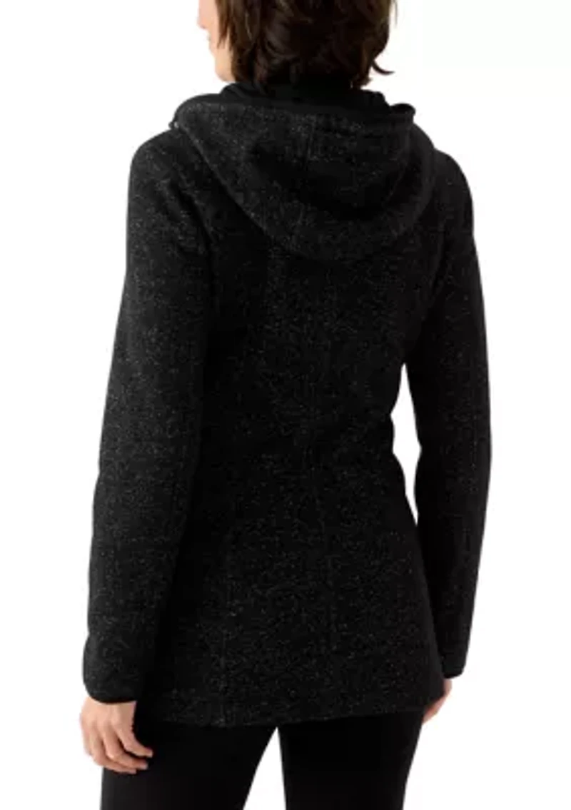 Women's Fashion Fleece Zip Up Jacket with Hood
