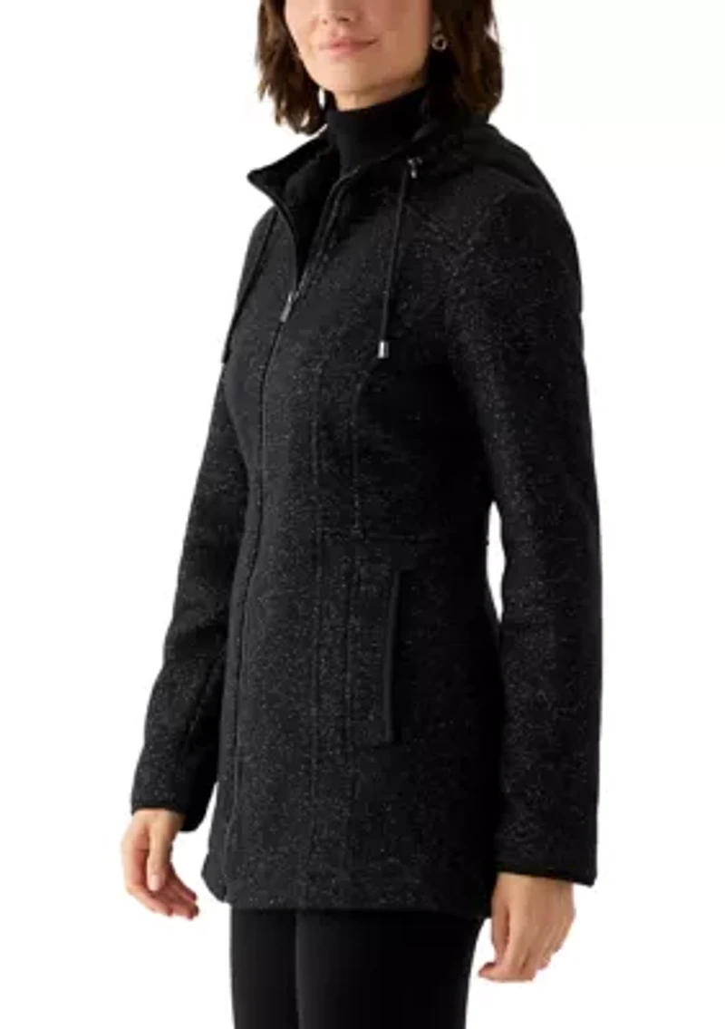 Women's Fashion Fleece Zip Up Jacket with Hood