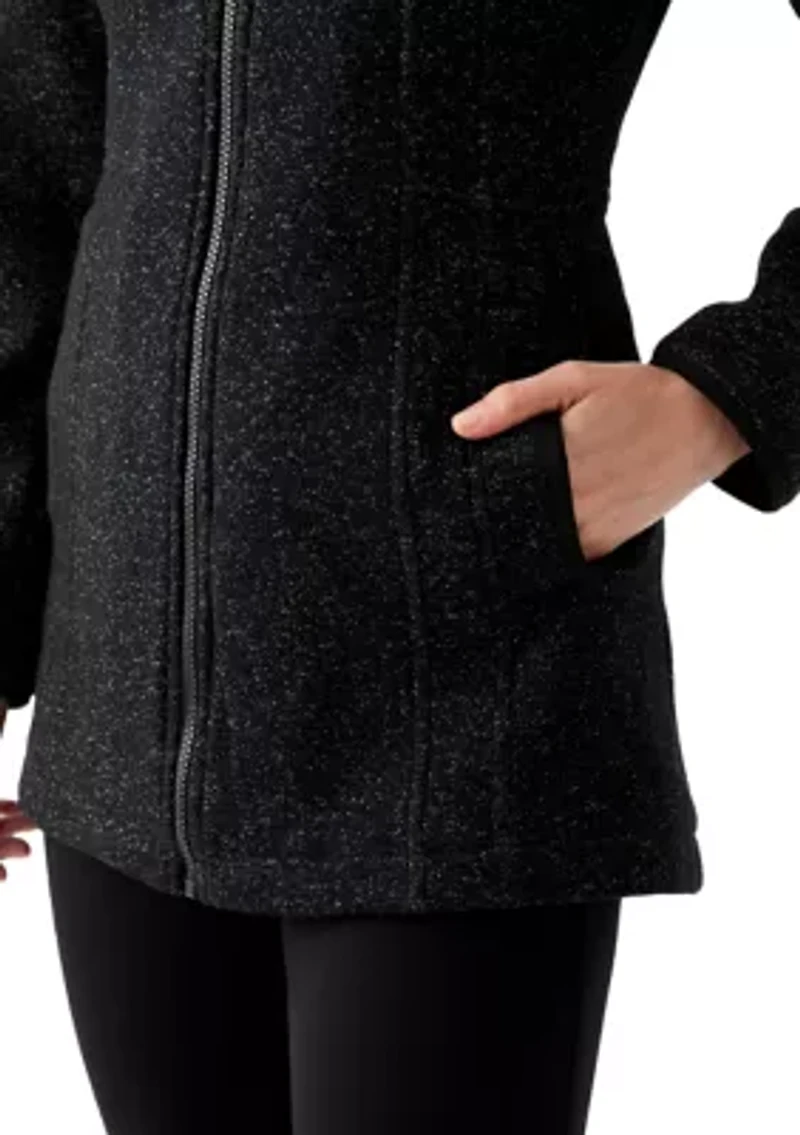 Women's Fashion Fleece Zip Up Jacket with Hood