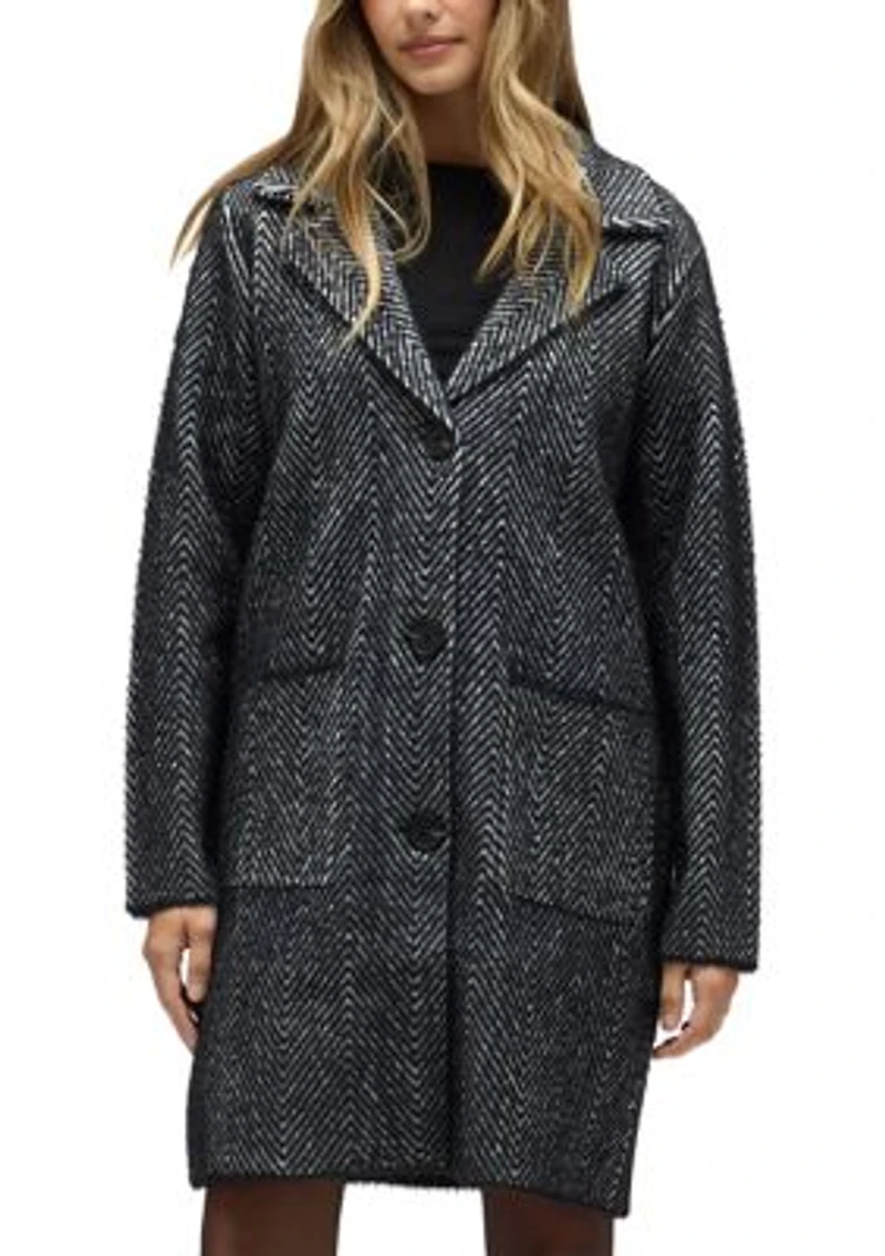 Women’s Chevron Patterned Eyelash Coatigan