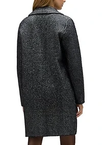 Women’s Chevron Patterned Eyelash Coatigan