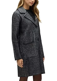 Women’s Chevron Patterned Eyelash Coatigan