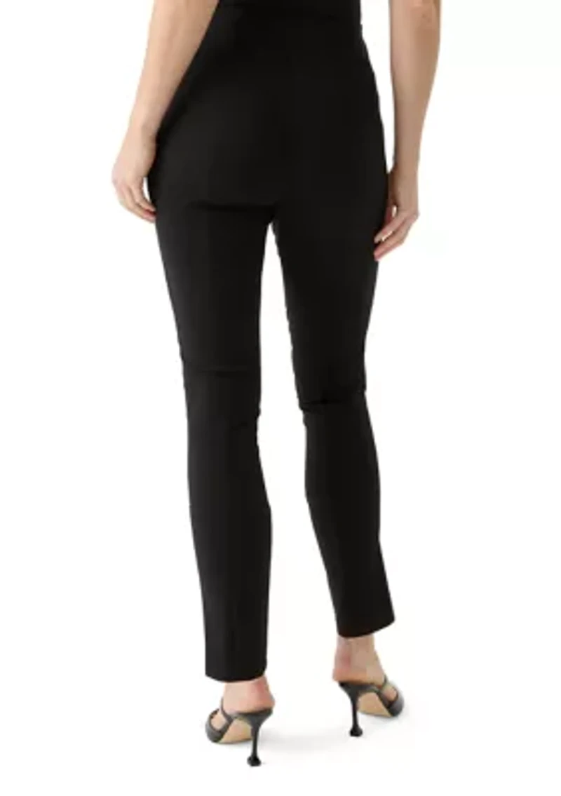 Women's Vegan Leather Ponte Pants