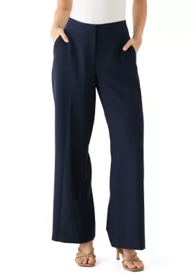 Petite Wide Leg Crepe Pants