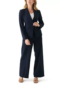 Petite Wide Leg Crepe Pants