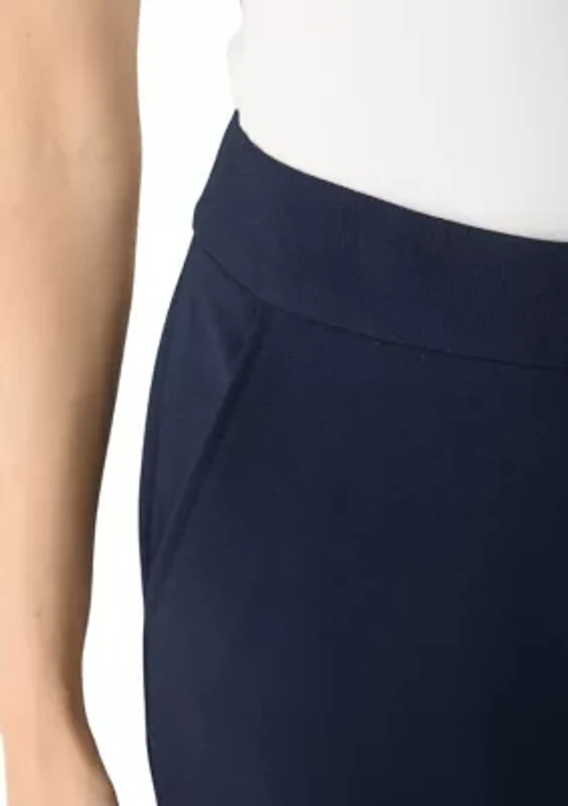 Petite Wide Leg Crepe Pants