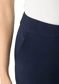 Petite Wide Leg Crepe Pants