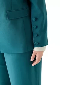 Plus Crepe One Button Jacket