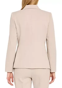 Women's 1 Button Notch Collared Blazer