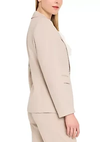 Women's 1 Button Notch Collared Blazer