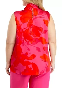 Plus Bow Front Blouse