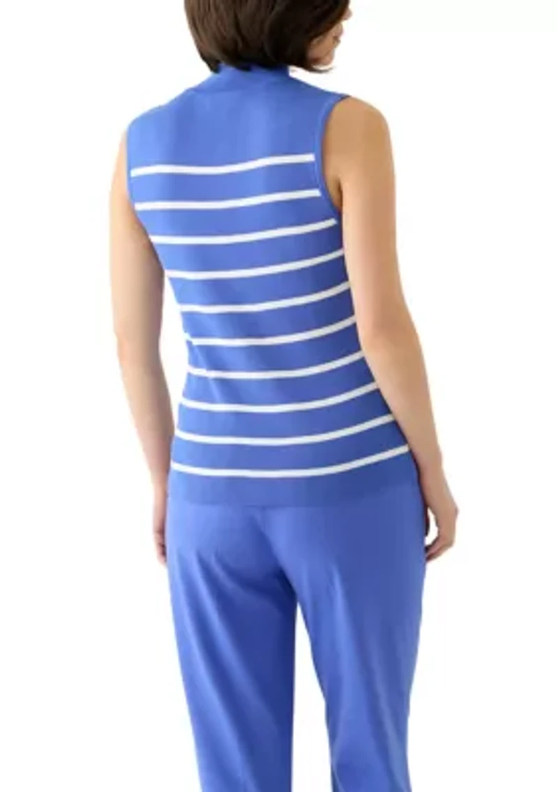 Petite Sleeveles Pullover Blouse