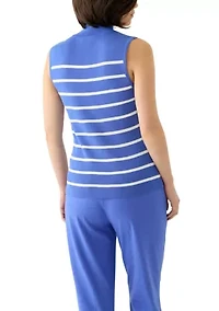 Petite Sleeveles Pullover Blouse