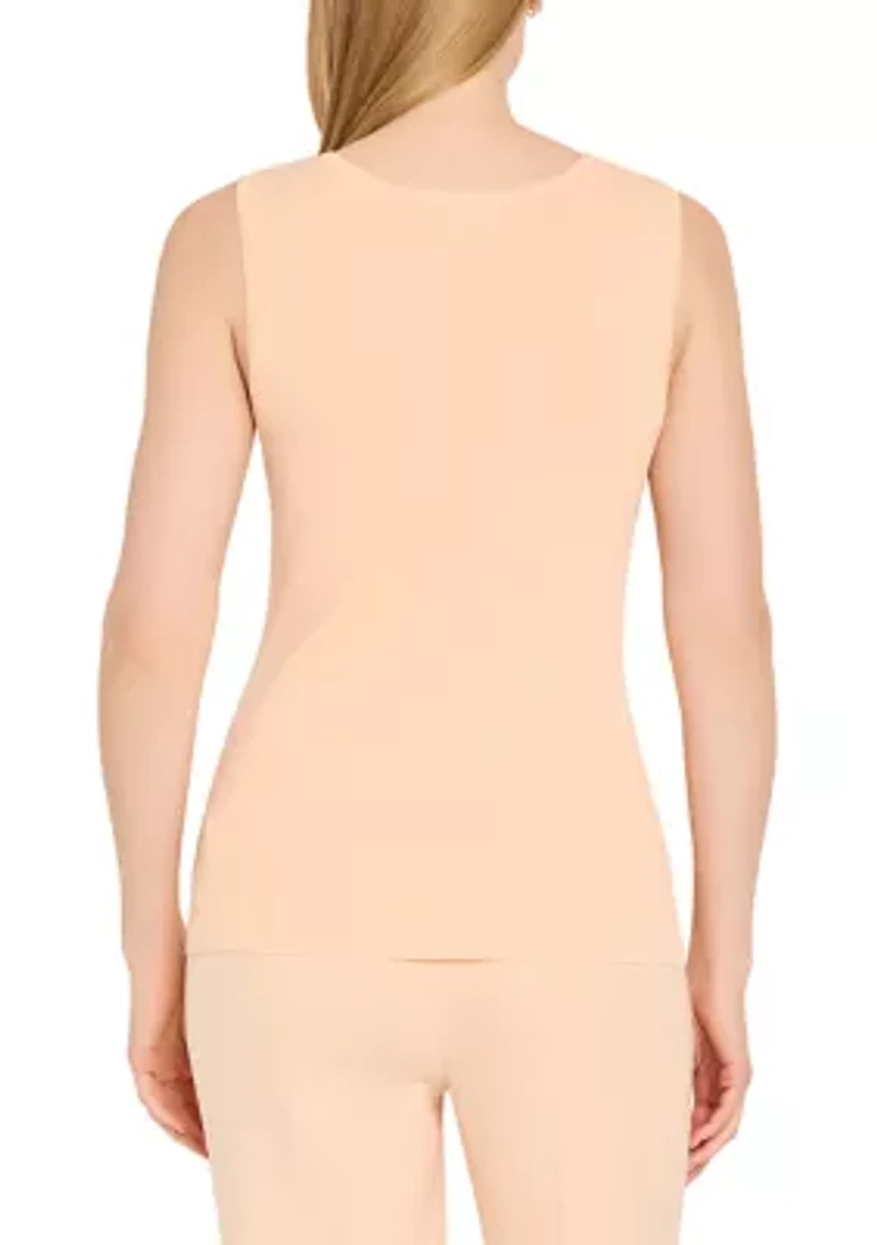 Women's Sleeveless Scoop Neck Sweater Tank Top