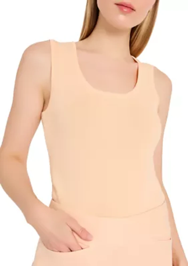 Women's Sleeveless Scoop Neck Sweater Tank Top