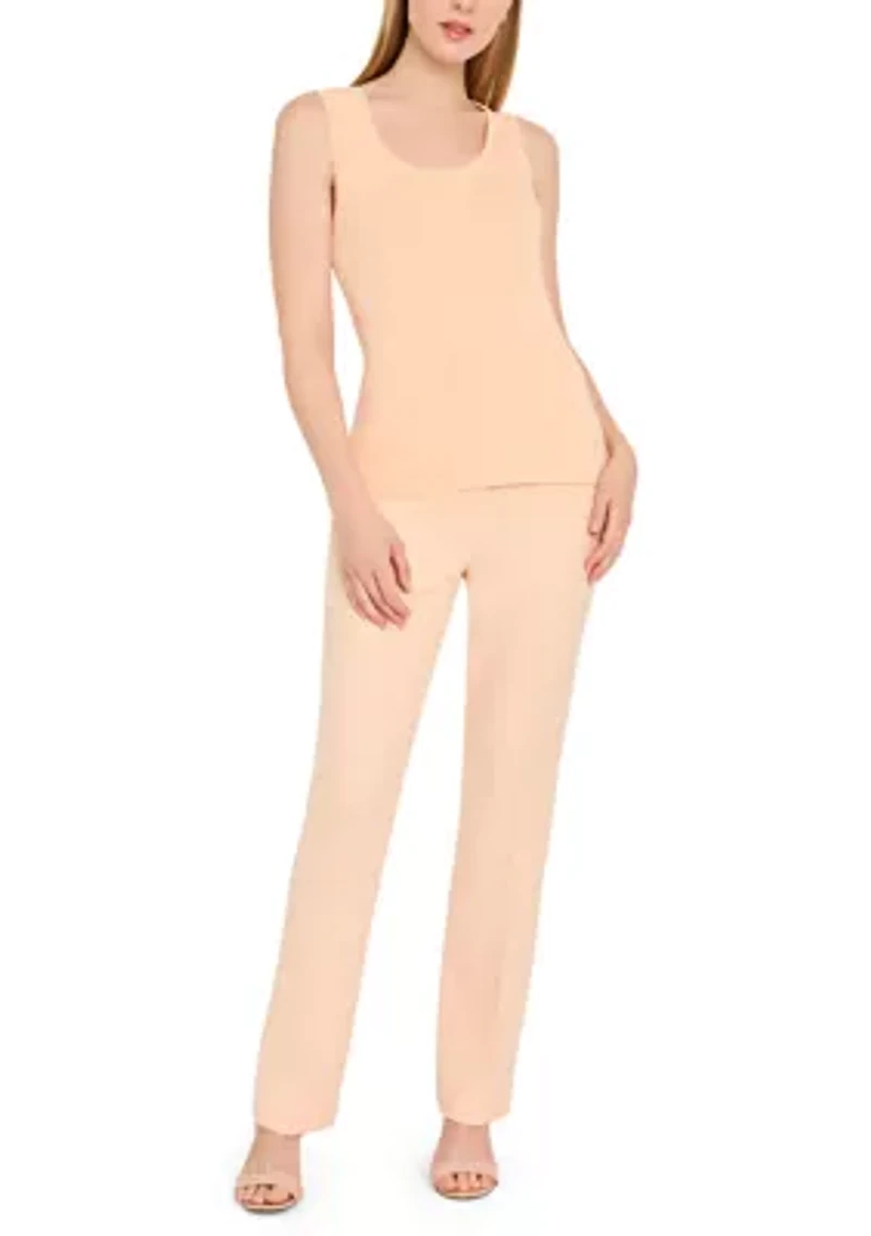 Women's Sleeveless Scoop Neck Sweater Tank Top